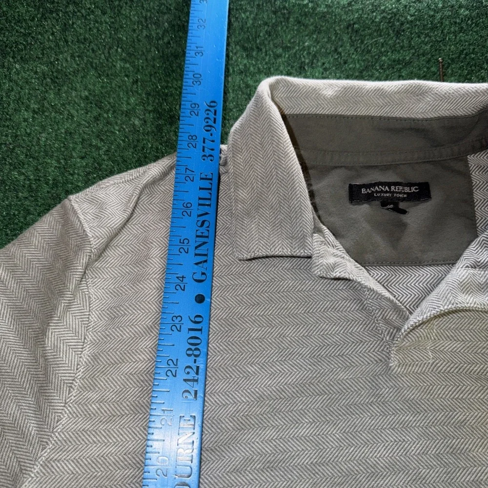 Banana Republic Luxury Touch Polo Men's Size Large Gray Shirt
